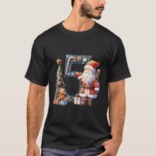 Santa Claus Number 5 Christmas Tree Snow  T-Shirt