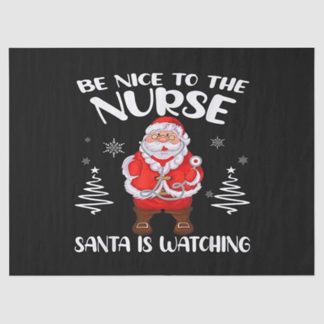 Santa Claus Nurse  Tissue Paper (Front)