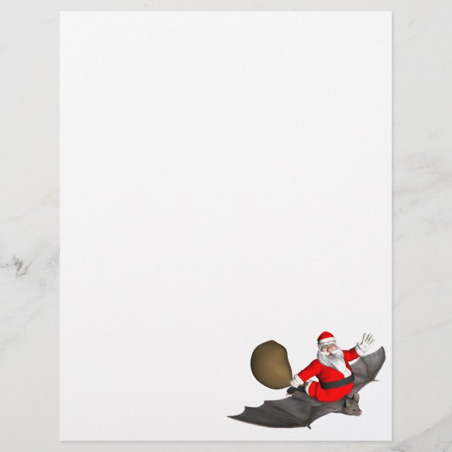 Santa Claus On Flying Bat (Front)