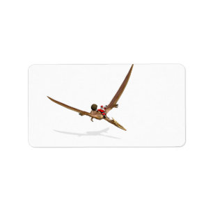 Santa Claus On Quetzalcoatlus Label
