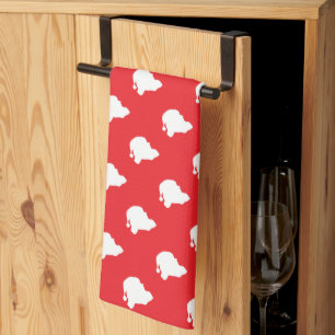 Santa Claus on red Kitchen Towel
