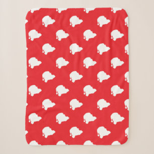 Santa Claus on red Sherpa Blanket