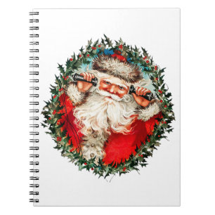 Santa Claus on string phones  Notebook