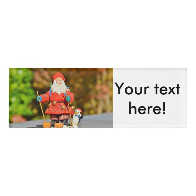 Santa Claus ornament Name Tag (Front)