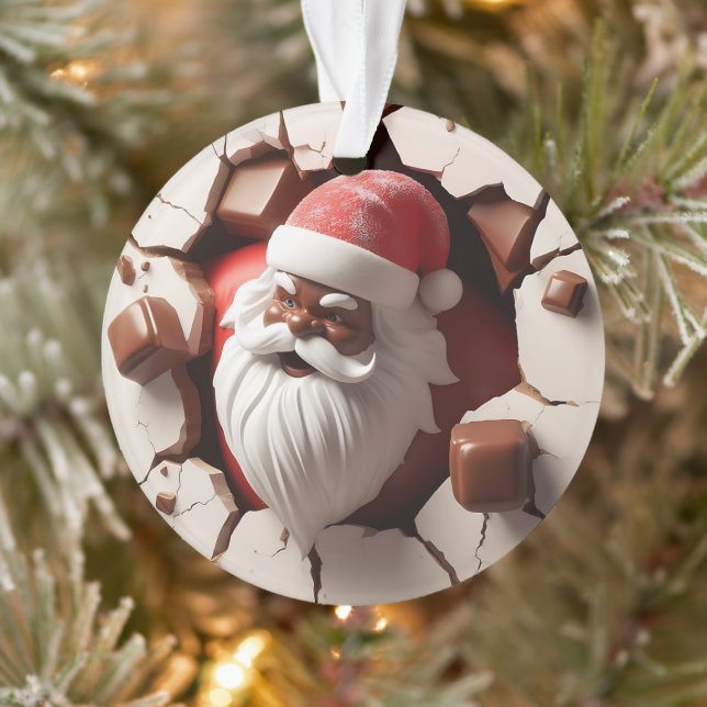 Santa Claus Ornament with Festive Cheer (Tree)