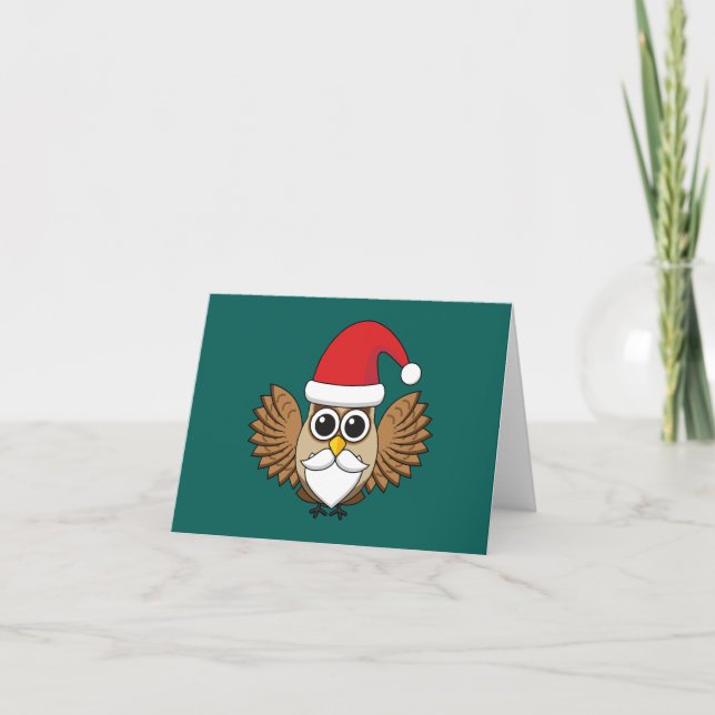 Santa Claus Owl Card (Front)