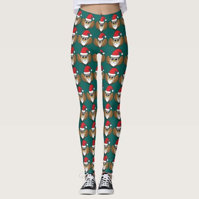 Santa Claus Owl Leggings (Front)
