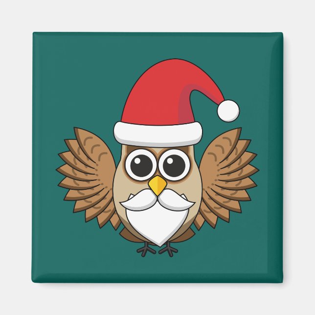Santa Claus Owl Magnet (Front)
