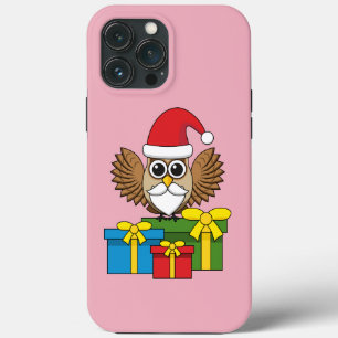 Santa Claus Owl with Presents iPhone 13 Pro Max Case