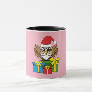 Santa Claus Owl with Presents Mug