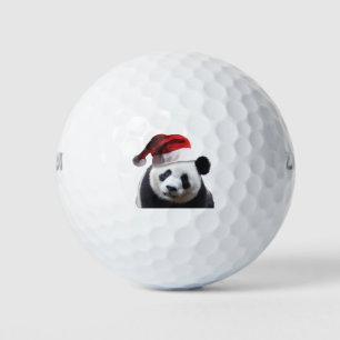 Santa Claus Panda Bear Golf Balls