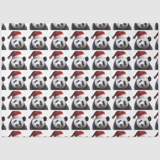 Santa Claus Panda Bear Tissue Paper (Front)