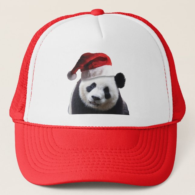 Santa Claus Panda Bear Trucker Hat (Front)