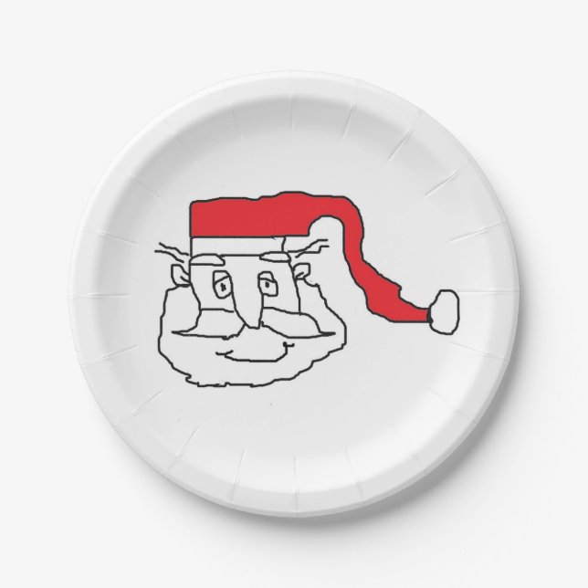 Santa Claus Paper Plate (Front)