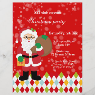 Santa Claus party * choose background colour Flyer