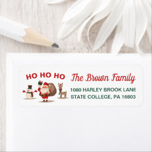 Santa Claus Party Christmas Holiday Return Address