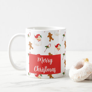 Santa Claus Pattern Merry Christmas Coffee Mug