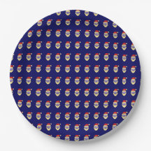 Santa Claus Pattern Paper Plate