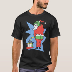 Santa Claus Peeing  Merry Christmas Ugly Peeing Sn T-Shirt