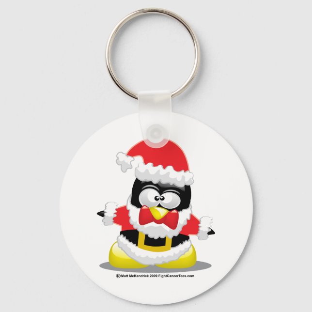 Santa Claus Penguin Keychain (Front)