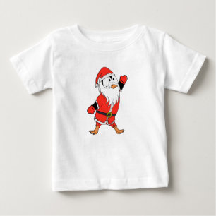 Santa Claus Penguin Ready for Christmas Baby T-Shirt