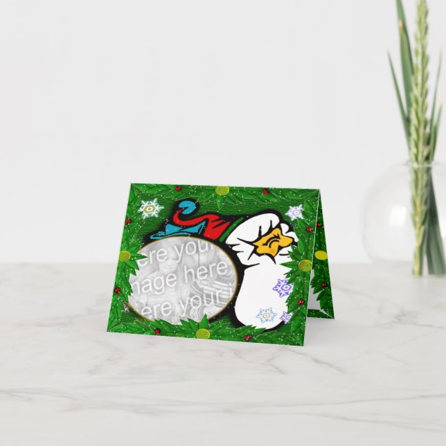 Santa Claus Photo Frame Holiday Card (Front)