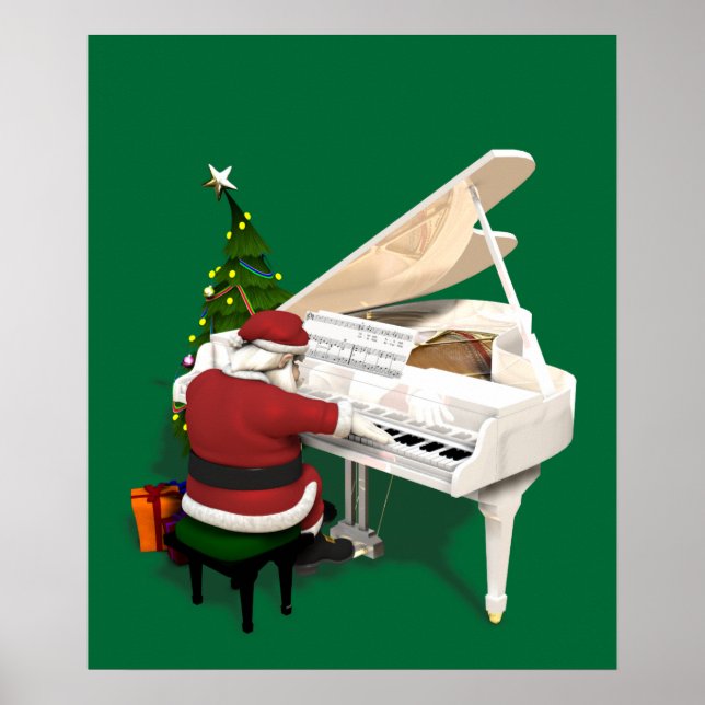 Santa Claus Pianist Poster (Front)