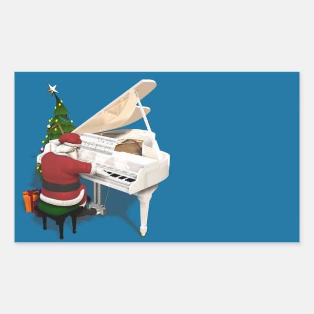 Santa Claus Pianist Sticker (Front)