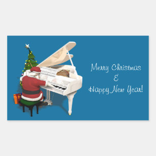 Santa Claus Pianist Sticker