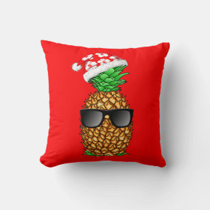Santa Claus Pineapple Throw Pillow