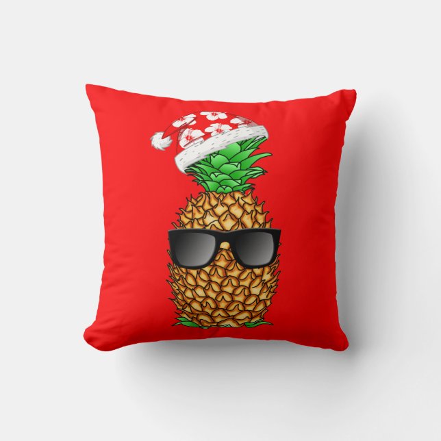 Santa Claus Pineapple Throw Pillow (Front)