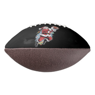 Santa Claus Playing American Football Christmas 
