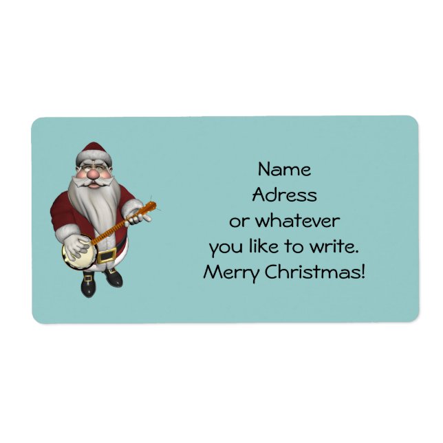 Santa Claus Playing Banjo (Front)