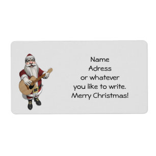 Santa Claus Playing Christmas Songs On His Guitar