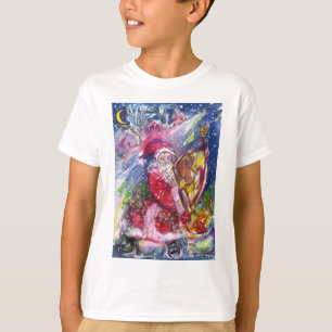SANTA CLAUS PLAYING HARP IN MOONLIGHT Christmas T-Shirt
