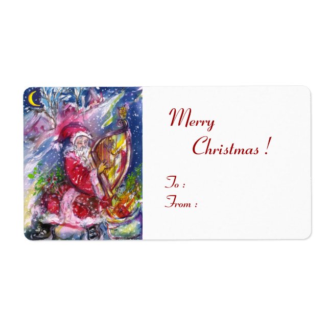 SANTA CLAUS PLAYING HARP IN THE MOONLIGHT (Front)