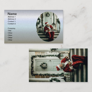 Santa Claus Playing Music Business Card