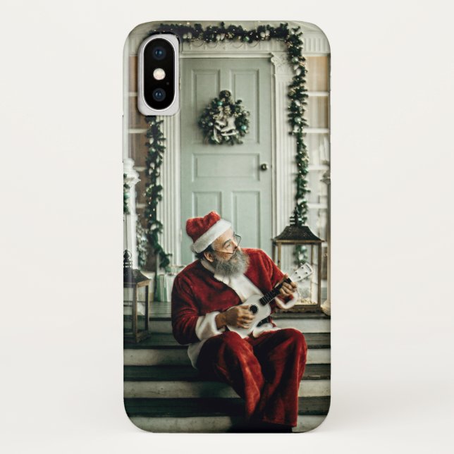Santa Claus Playing Music Case-Mate iPhone Case (Back)