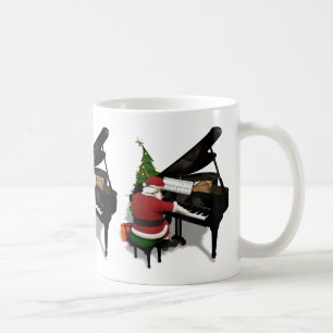 Santa Claus Playing Piano Coffee Mug