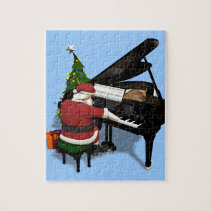 Santa Claus Playing Piano Jigsaw Puzzle