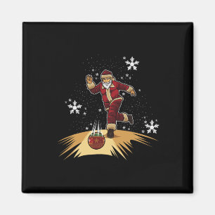 Santa Claus Plays Bowling - Xmas Gift For Your Bow Magnet