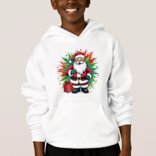 Santa Claus Pop Art with colour splash background