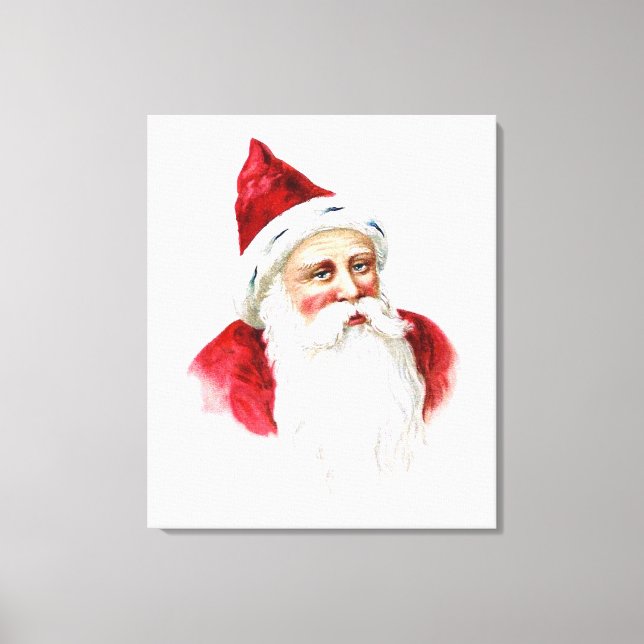 Santa Claus Portrait Canvas Print (Front)