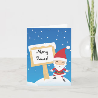 Santa Claus post Holiday Card