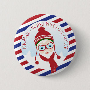 Santa Claus Post Office 2 Inch Round Button