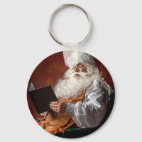 Santa Claus reads book