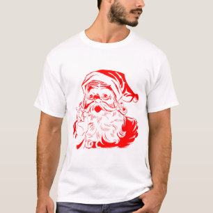 Santa Claus Red and White Christmas T-Shirt