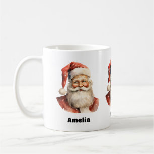 Santa Claus Retro Christmas Coffee Mug