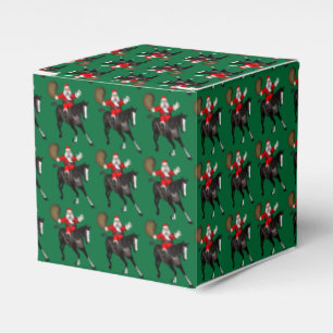 Santa Claus Riding A Black Horse Favor Box