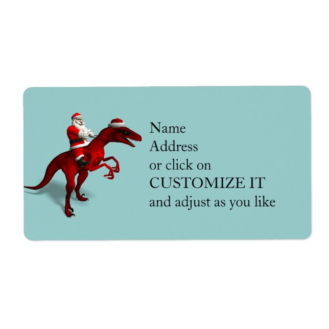 Santa Claus Riding A Dinosaur (Front)